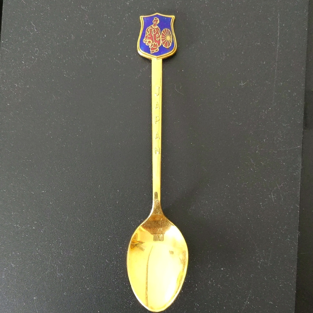24k Gold Plated Spoon with Japan Crest